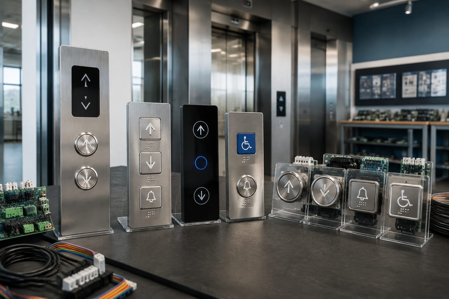Boutons d’ascenseur : types, symboles et choix B2B