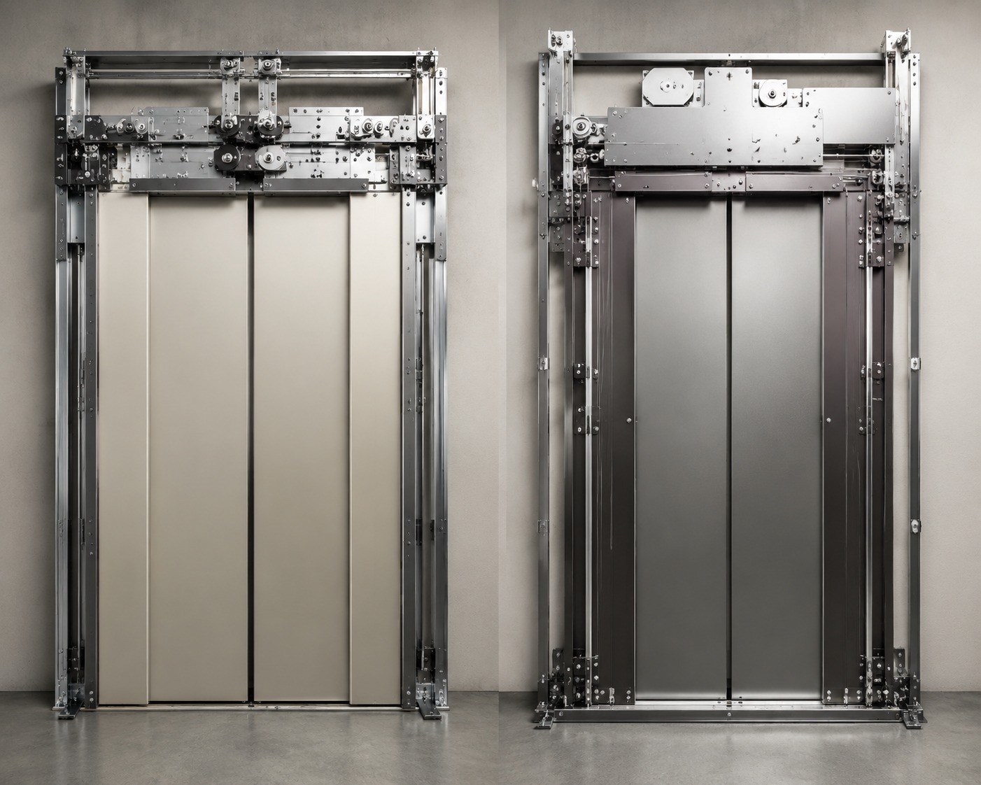 Plaques de suspension de porte d’ascenseur en RDC