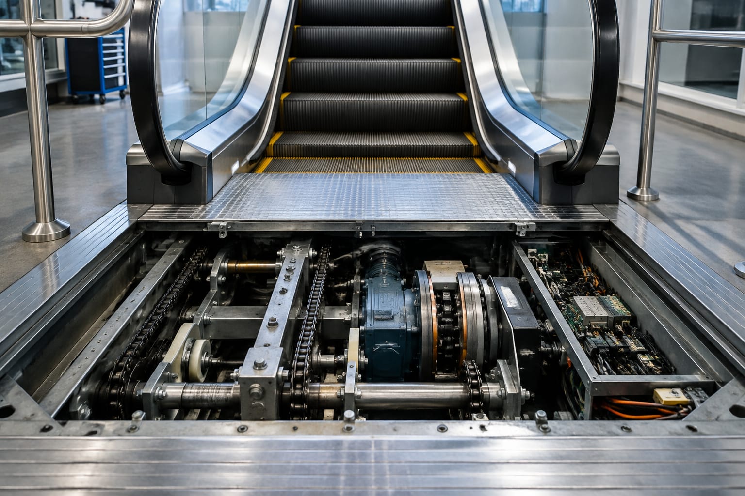 Équipements d’escalator : pièces et entretien essentiels