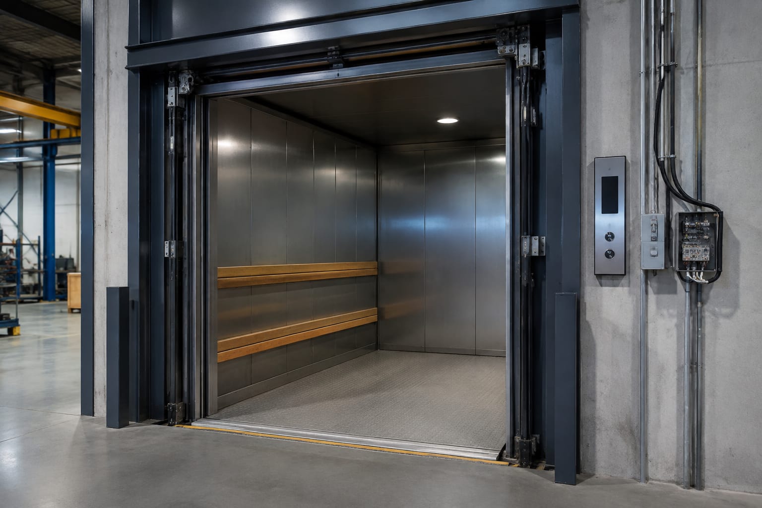 Pièces d’ascenseur de charge : portes, serrures et commandes