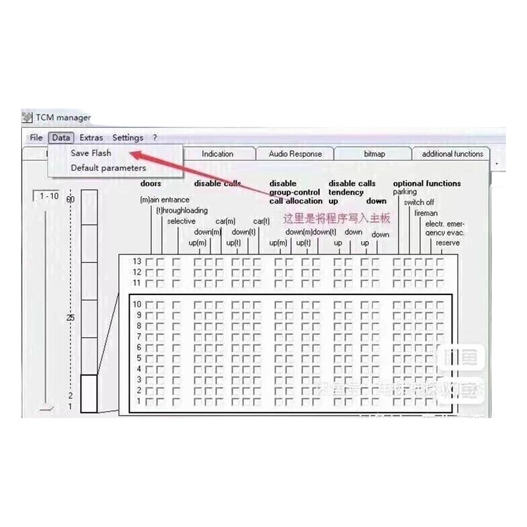 Outils professionnels de débogage d'ascenseur Gestionnaire TCM Outil de service pièces d'ascenseur